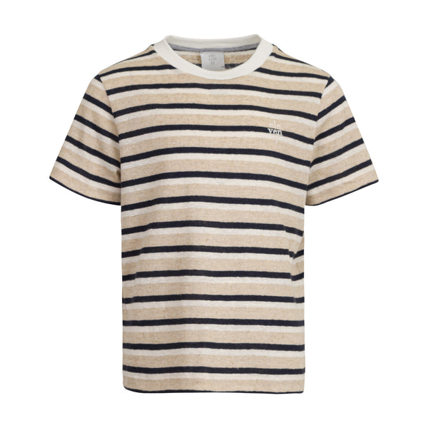 CREW NECK VISCOSE LINEN T-SHIRT KIDS