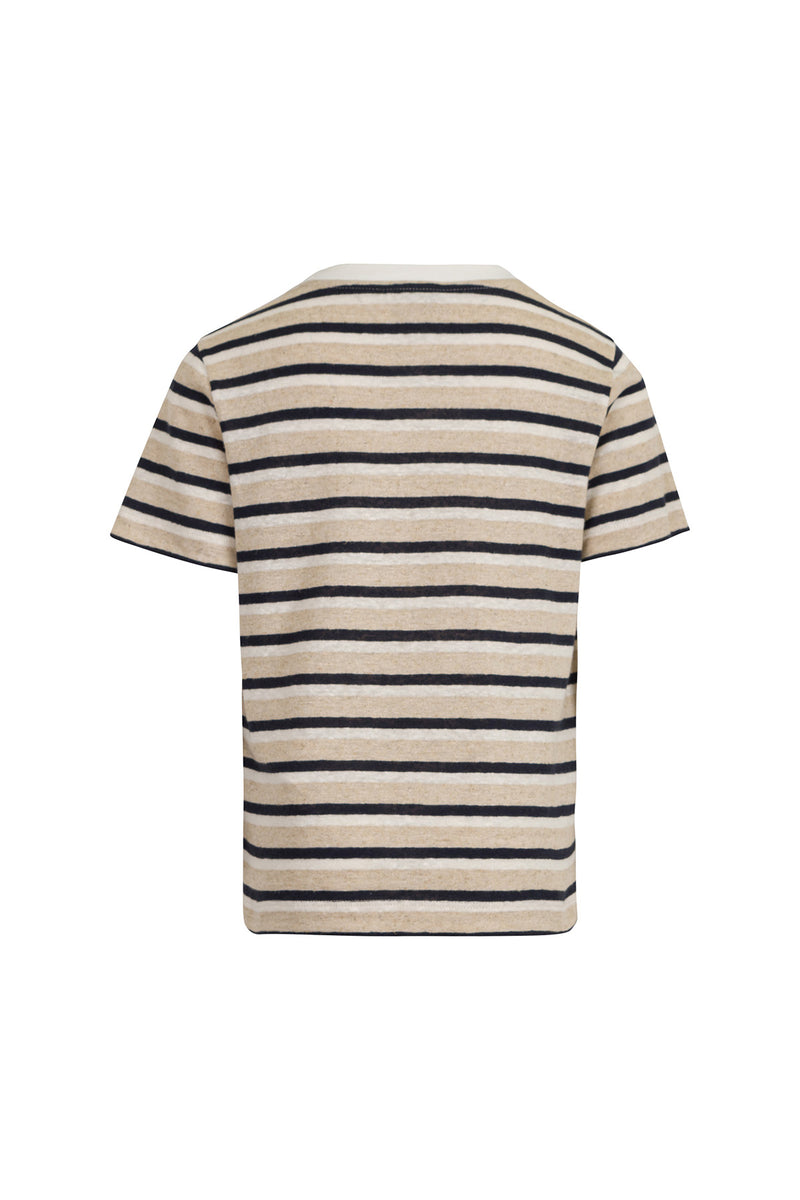 CREW NECK VISCOSE LINEN T-SHIRT KIDS