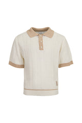 KIDS KNIT LINEN COTTON POLO SHIRT