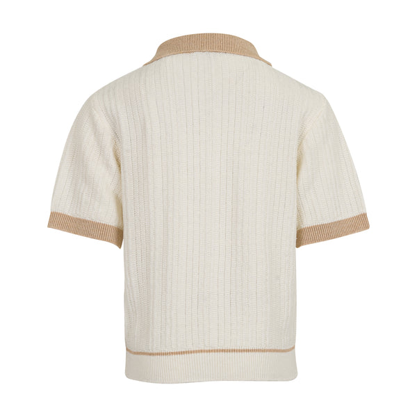 KIDS KNIT LINEN COTTON POLO SHIRT