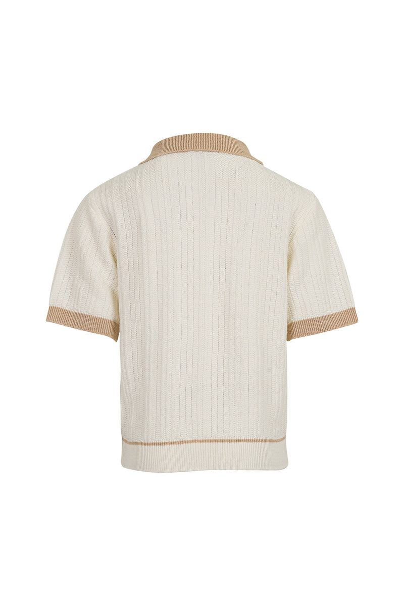 KIDS KNIT LINEN COTTON POLO SHIRT