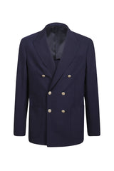 Wool double -breasted jacket