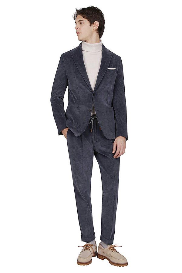 SINGLE-BREASTED COTTON CASHMERE SUIT