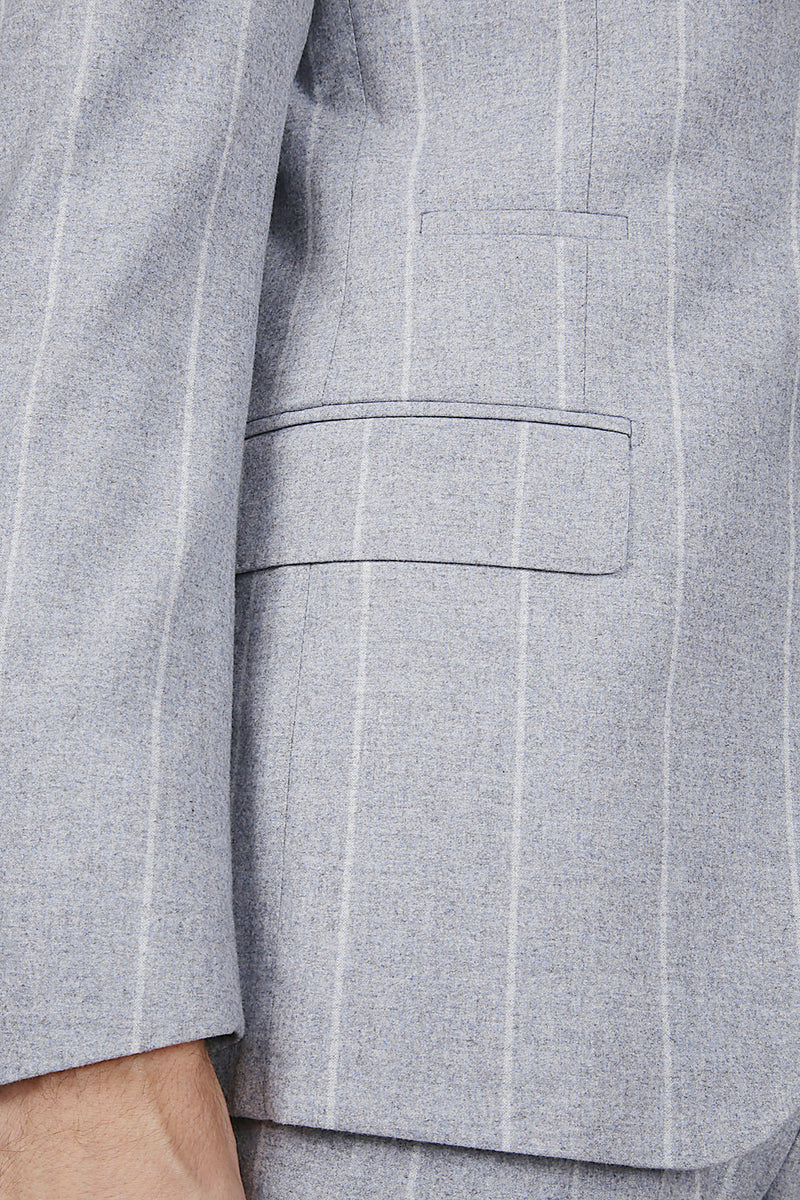 SINGLE-BREASTED WOOL SILK CASHMERE SUIT