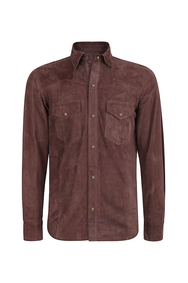 CAMICIA TEXAS IN PELLE SUEDE