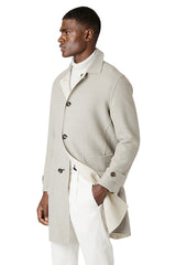 Reversible single -breasted coat wool