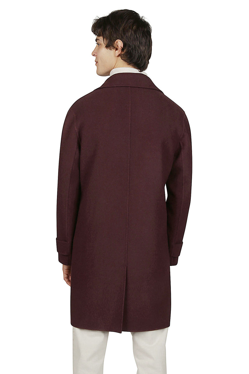 SINGLE-BREASTED REVERSIBLE WOOL COAT