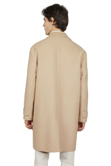 SINGLE-BREASTED WOOL CASHMERE COAT