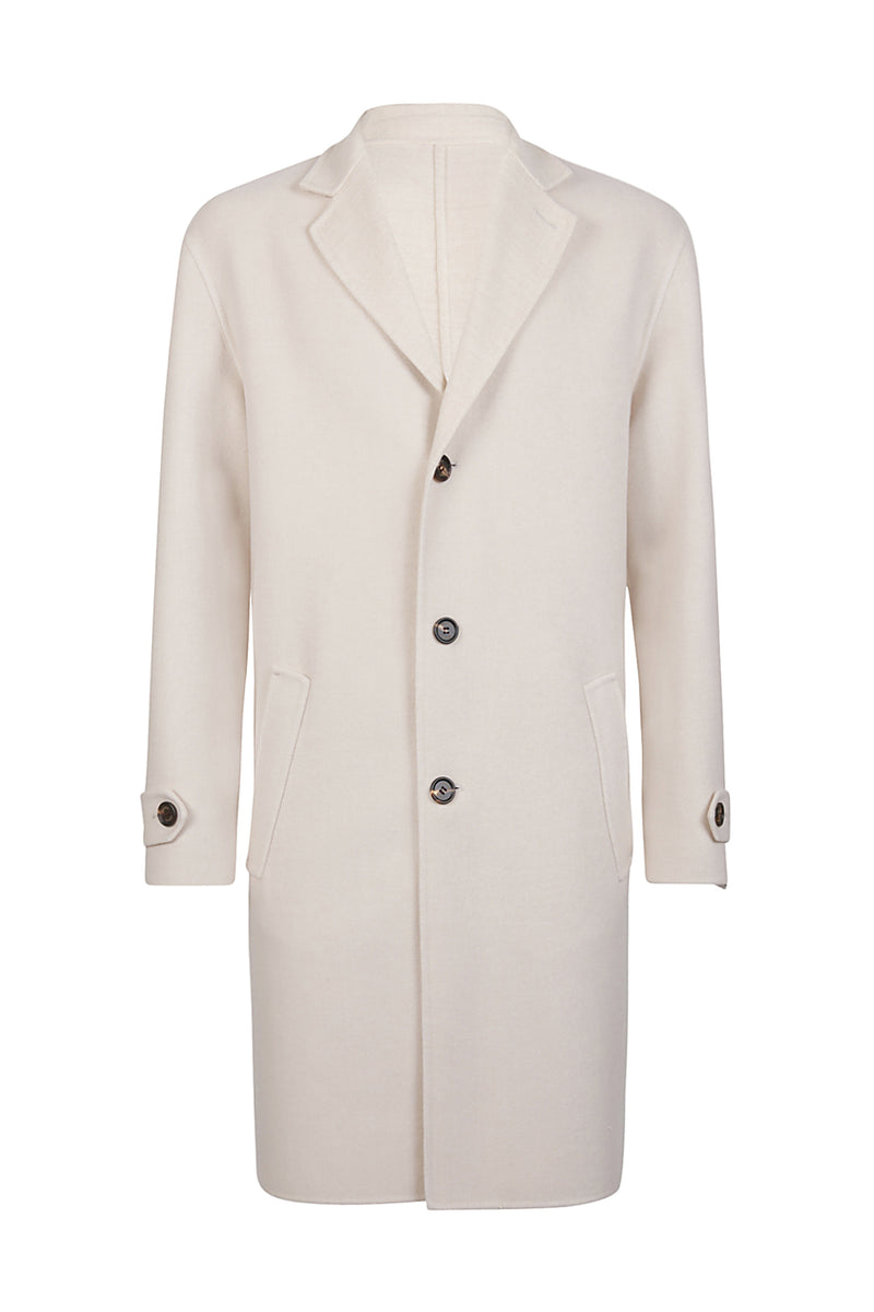 SINGLE-BREASTED WOOL CASHMERE COAT