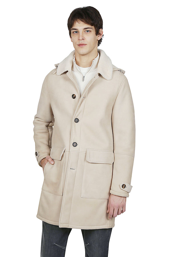 Coat in shearling