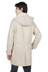 Coat in shearling