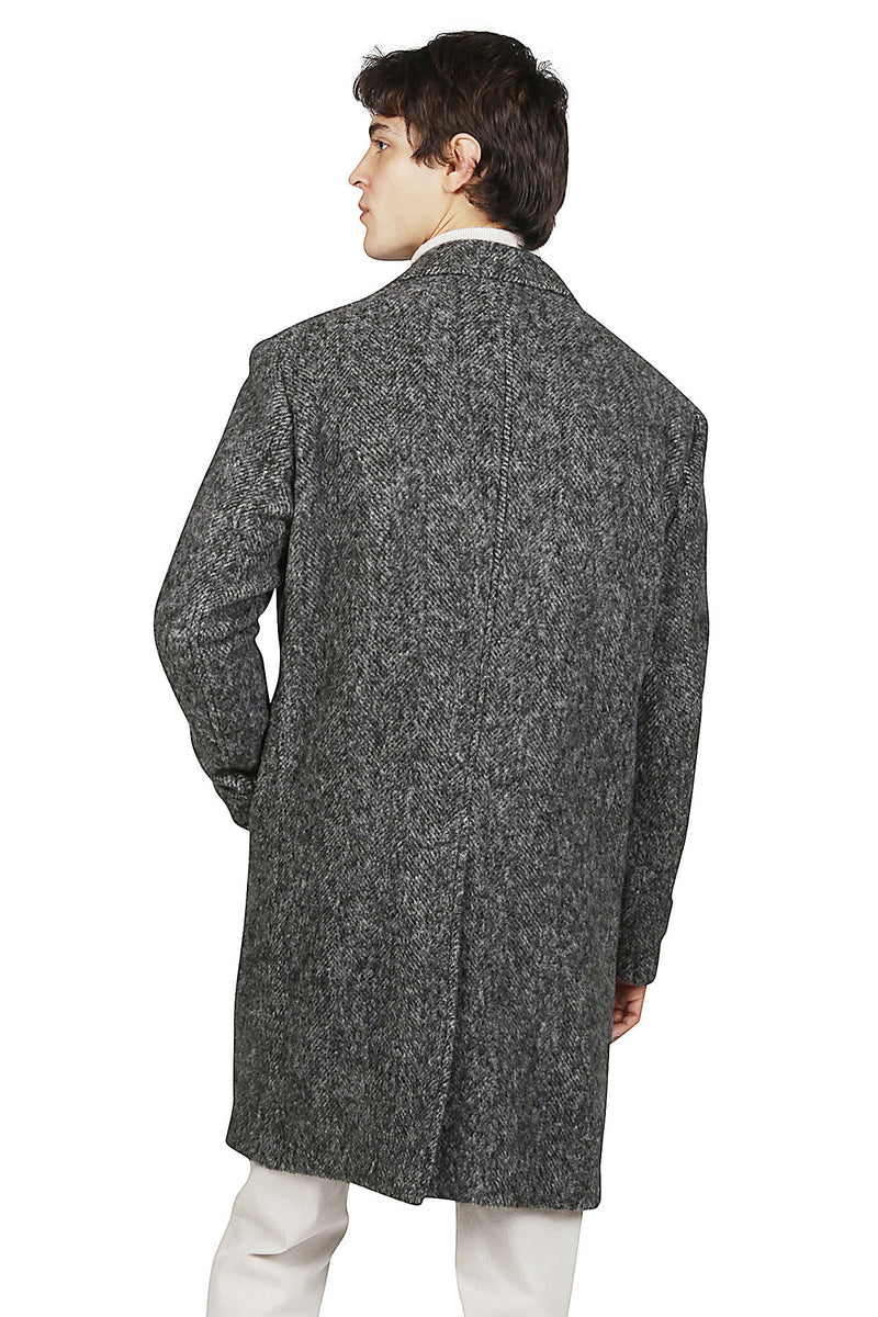 SINGLE-BREASTED WOOL BABY ALPACA COAT