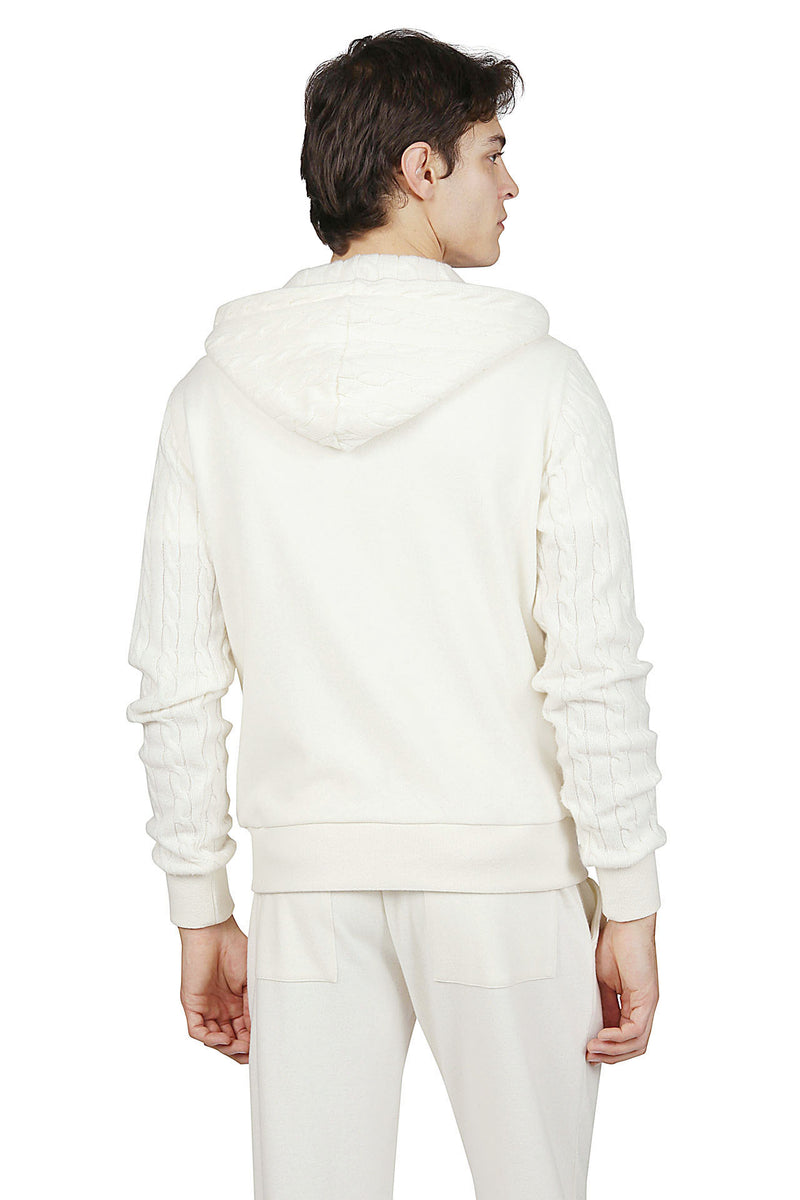 CASHMERE WOOL HOODED SWEATSHIRT