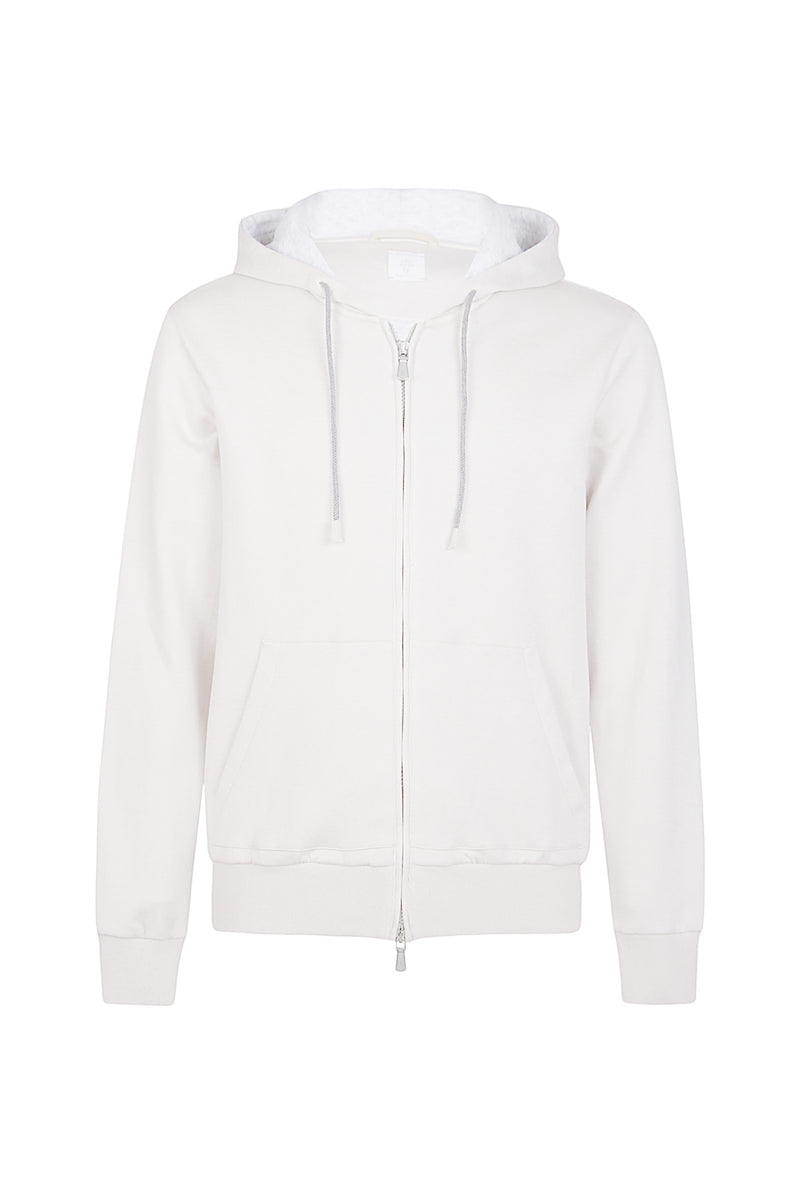 Silk cotton cotton hooded sweatshirt