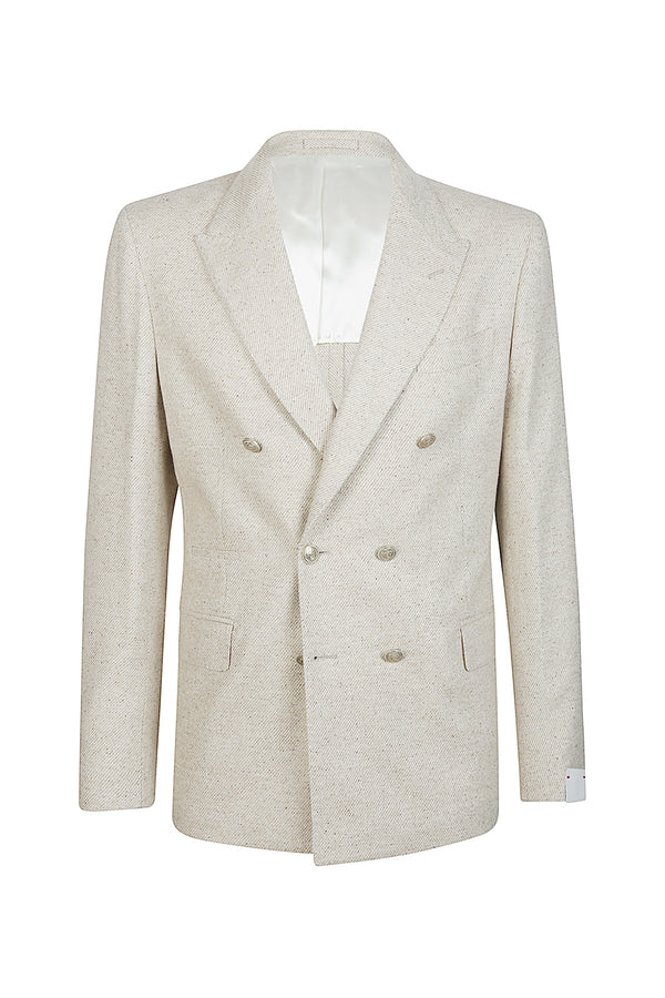 Double -breasted jacket Silk Silk Cashmere