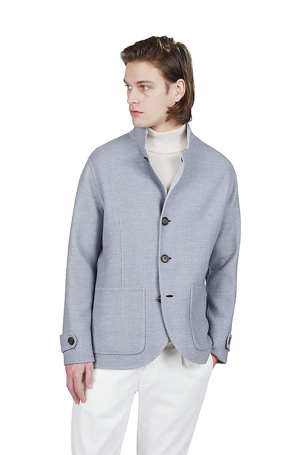 Reversible wool jacket