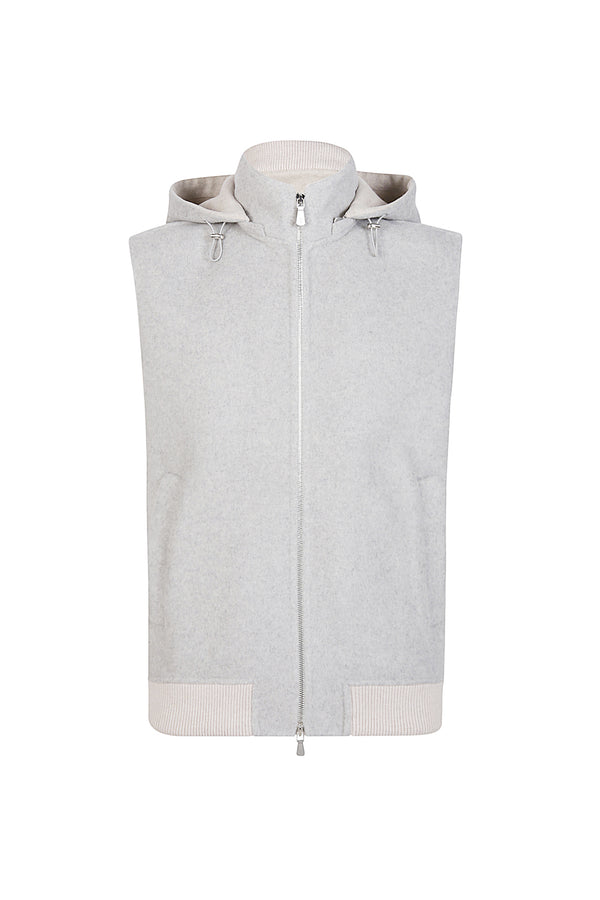 CASHMERE HOODED VEST