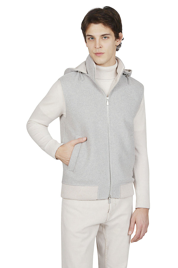 CASHMERE HOODED VEST