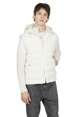 Wool and silk hoody vest