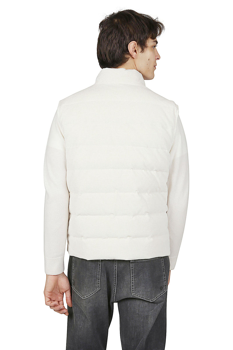 GILET REVERSIBILE VELLUTO E NYLON