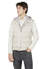 GILET BIMATERICO SETA CASHMERE