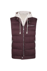 BIMATERIAL SILK CASHMERE VEST