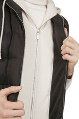 GILET BIMATERICO SETA CASHMERE