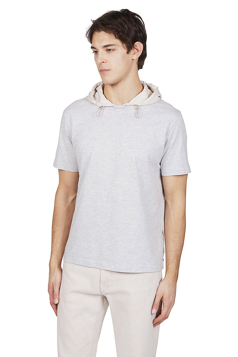 T-SHIRT CON CAPPUCCIO GIZA COTTON