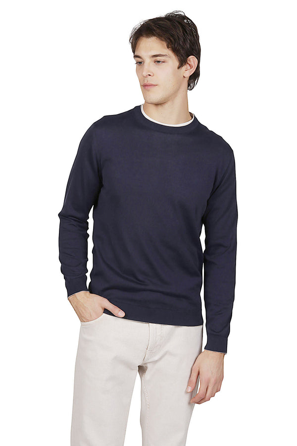 MAGLIA GIROCOLLO COTONE SEA ISLAND