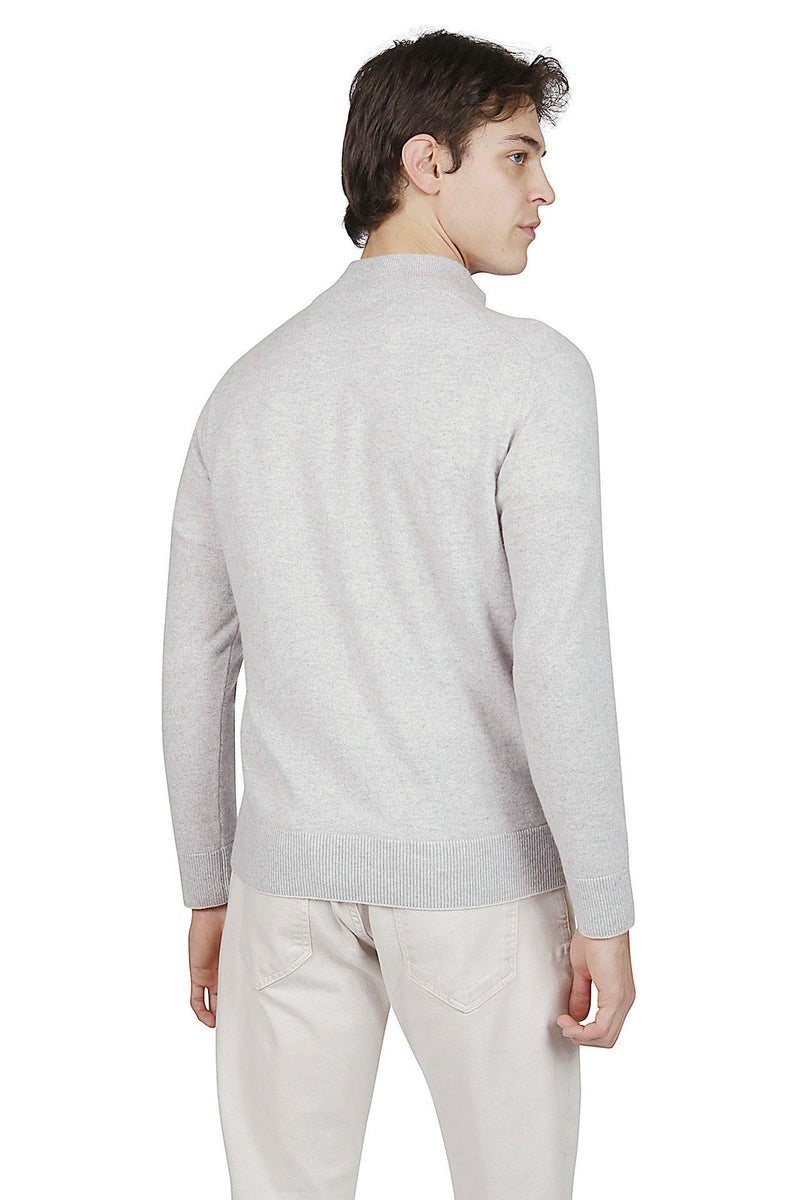 MAGLIA MEZZA ZIP CASHMERE