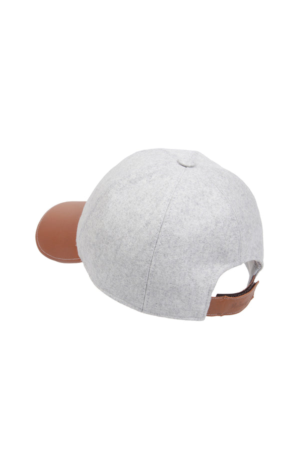 CAPPELLO LANA E PELLE