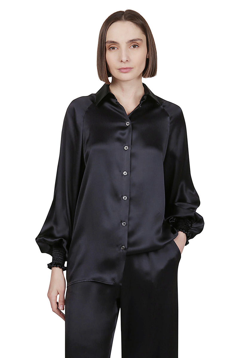 PLAIN SILK SHIRT