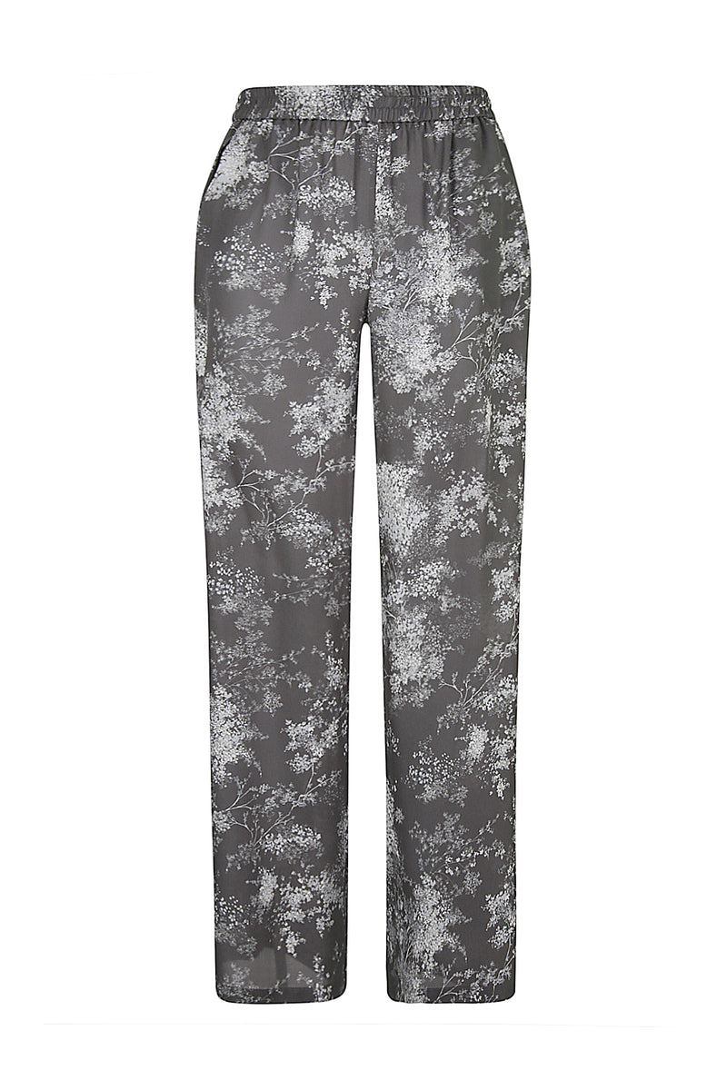 PRINTED SILK PANTS