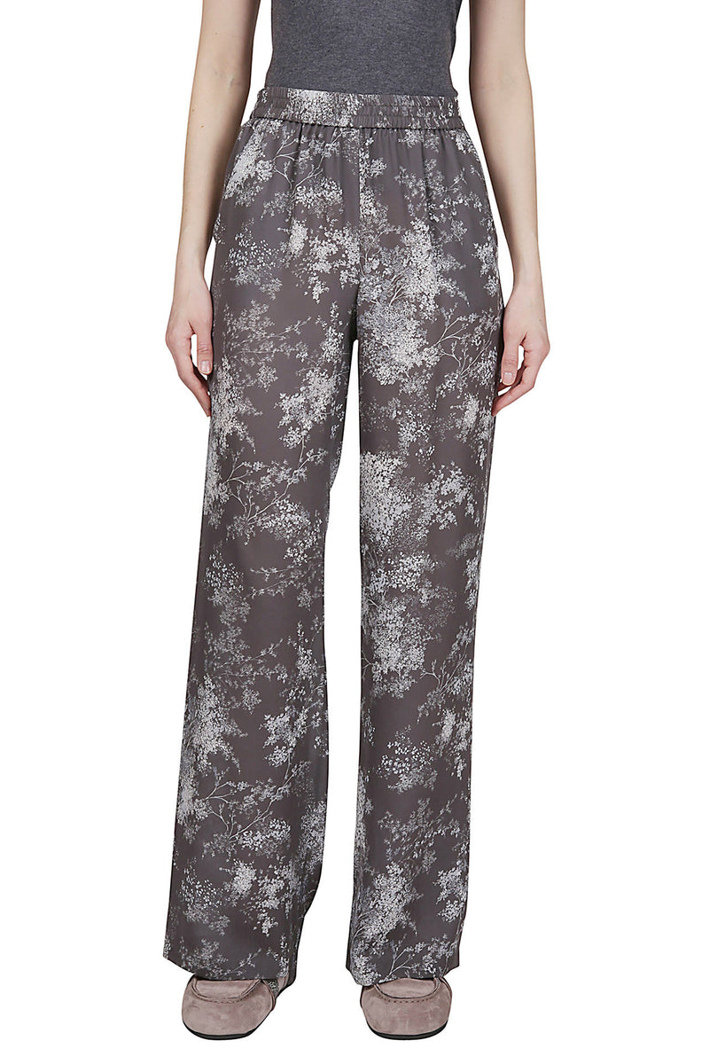 PRINTED SILK PANTS