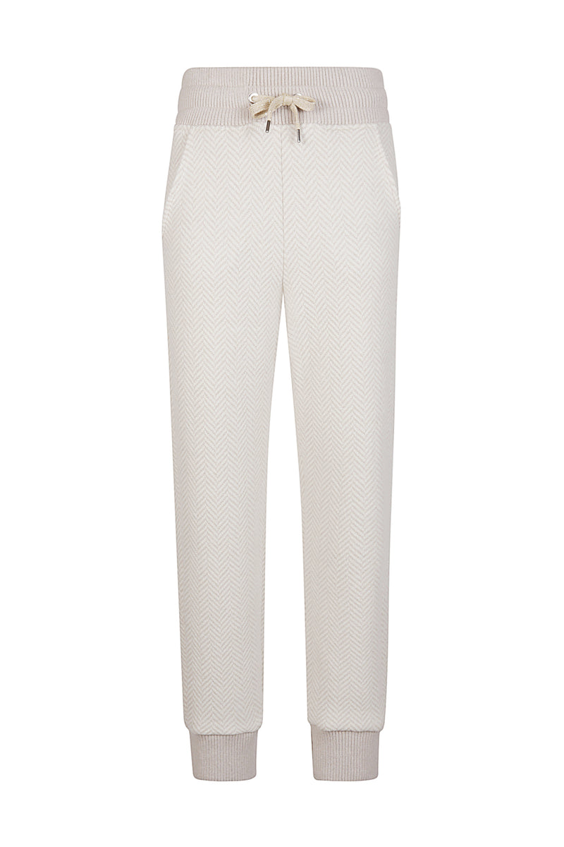 Trousers with coulisse wool polyamide viscose lurex + casing wool yarn