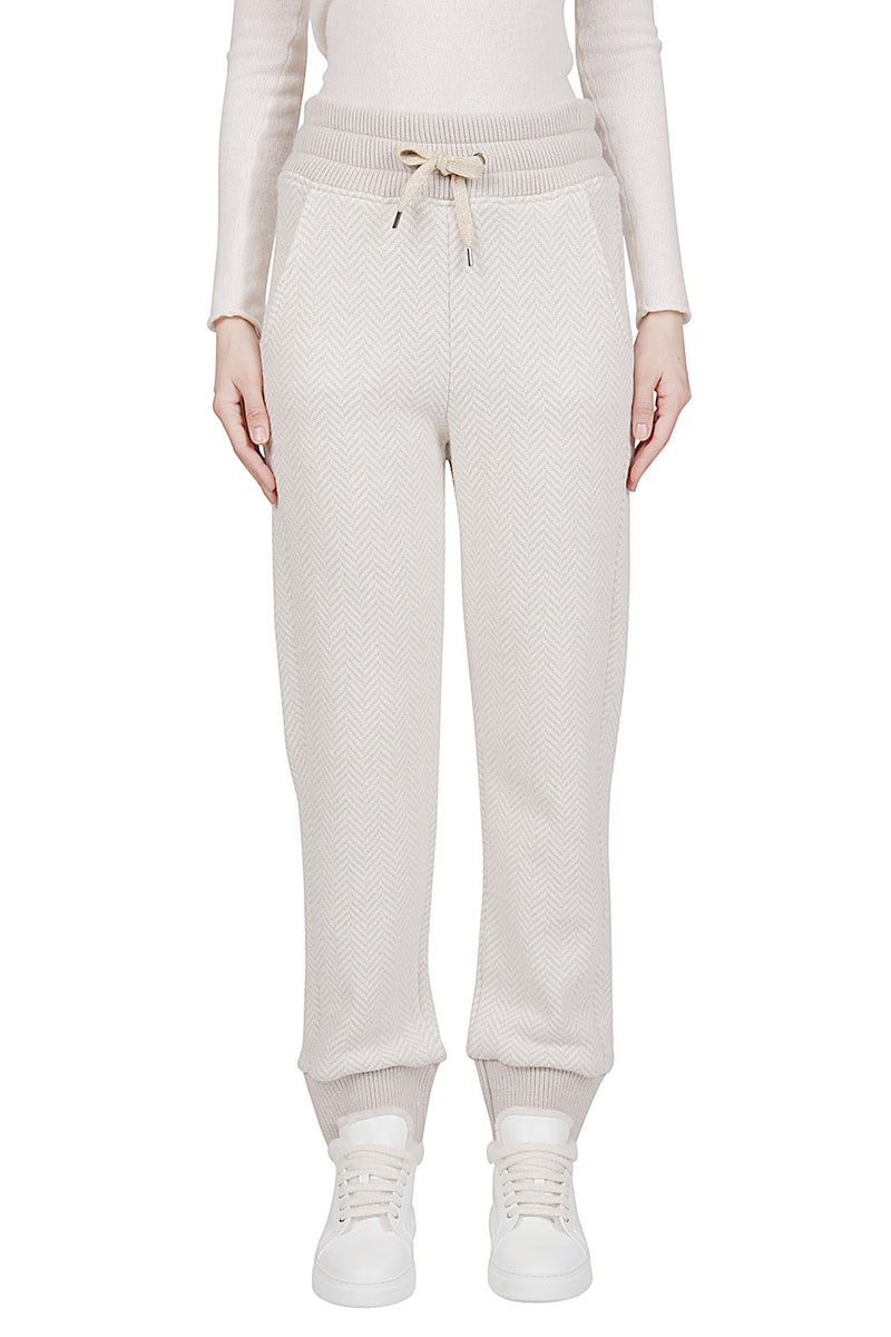 Trousers with coulisse wool polyamide viscose lurex + casing wool yarn