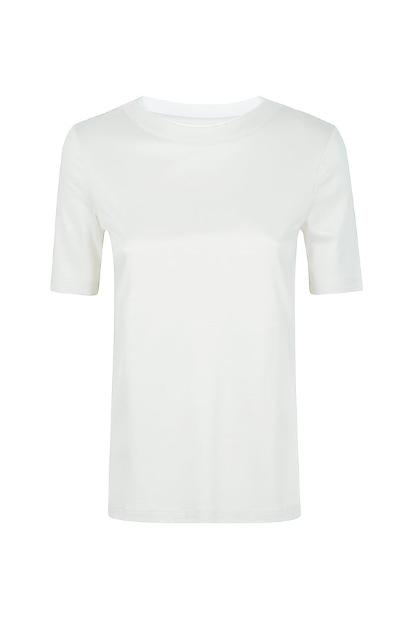 T-SHIRT GIROCOLLO TENCEL COTONE