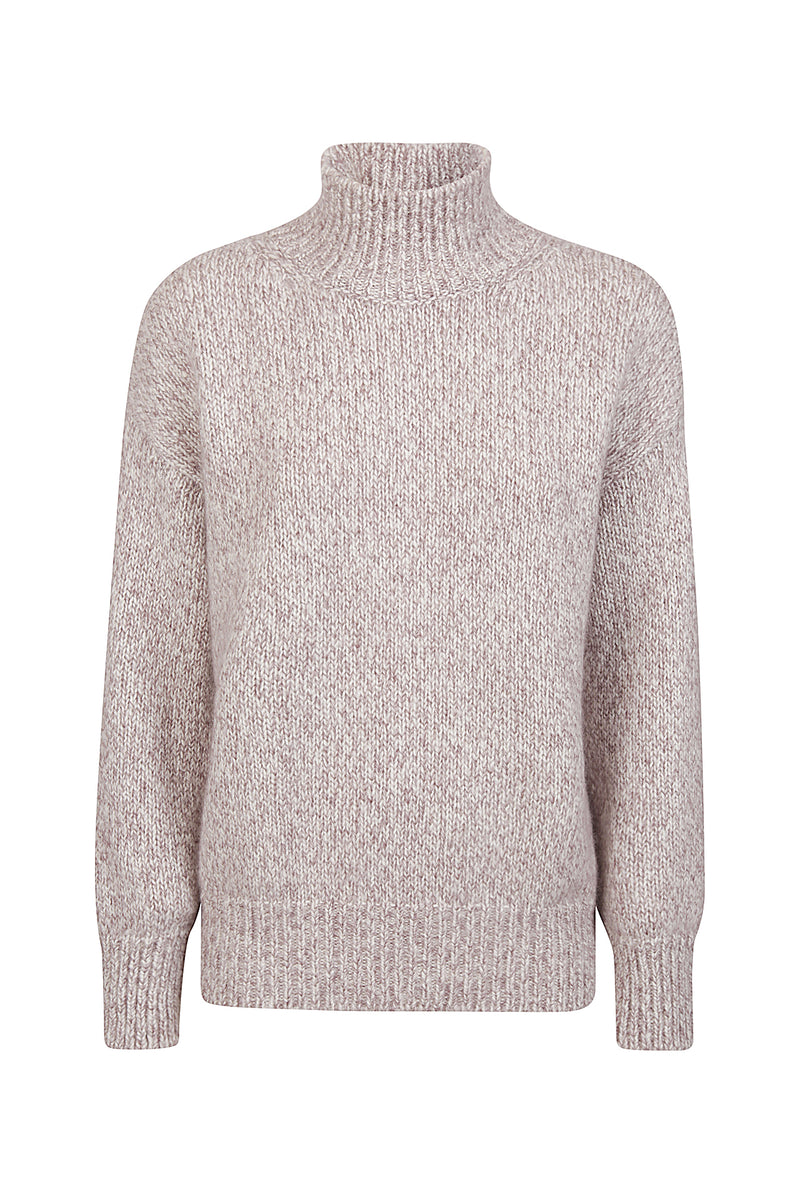 MAGLIA COLLO ALTO LANA CASHMERE KID MOHAIR SETA LUREX