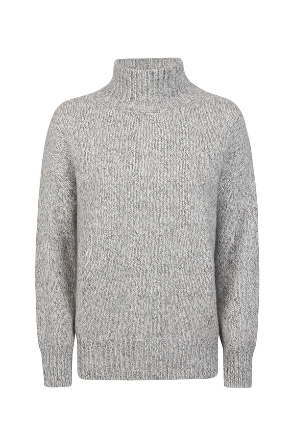 MAGLIA COLLO ALTO LANA CASHMERE KID MOHAIR SETA LUREX