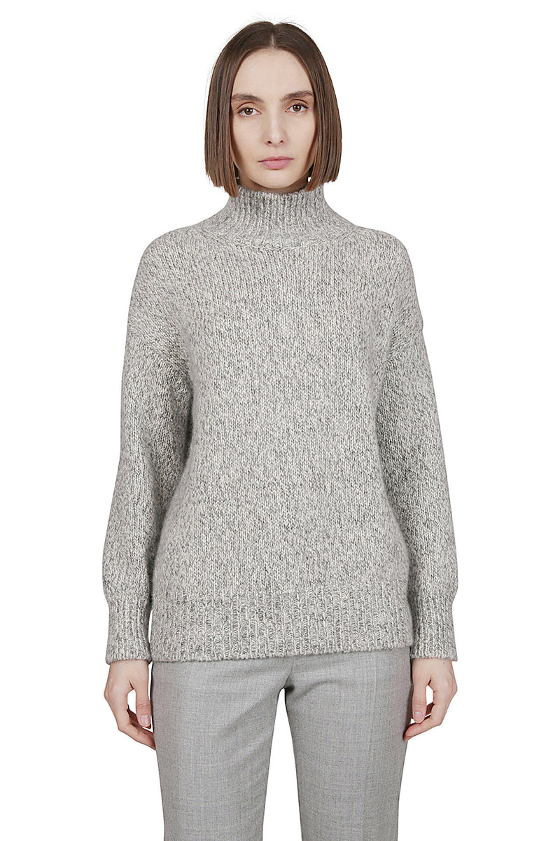 MAGLIA COLLO ALTO LANA CASHMERE KID MOHAIR SETA LUREX