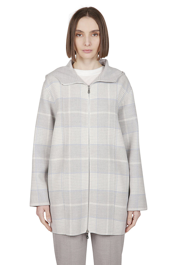 CAPPOTTO MONOPETTO LANA DOUBLE CHECK