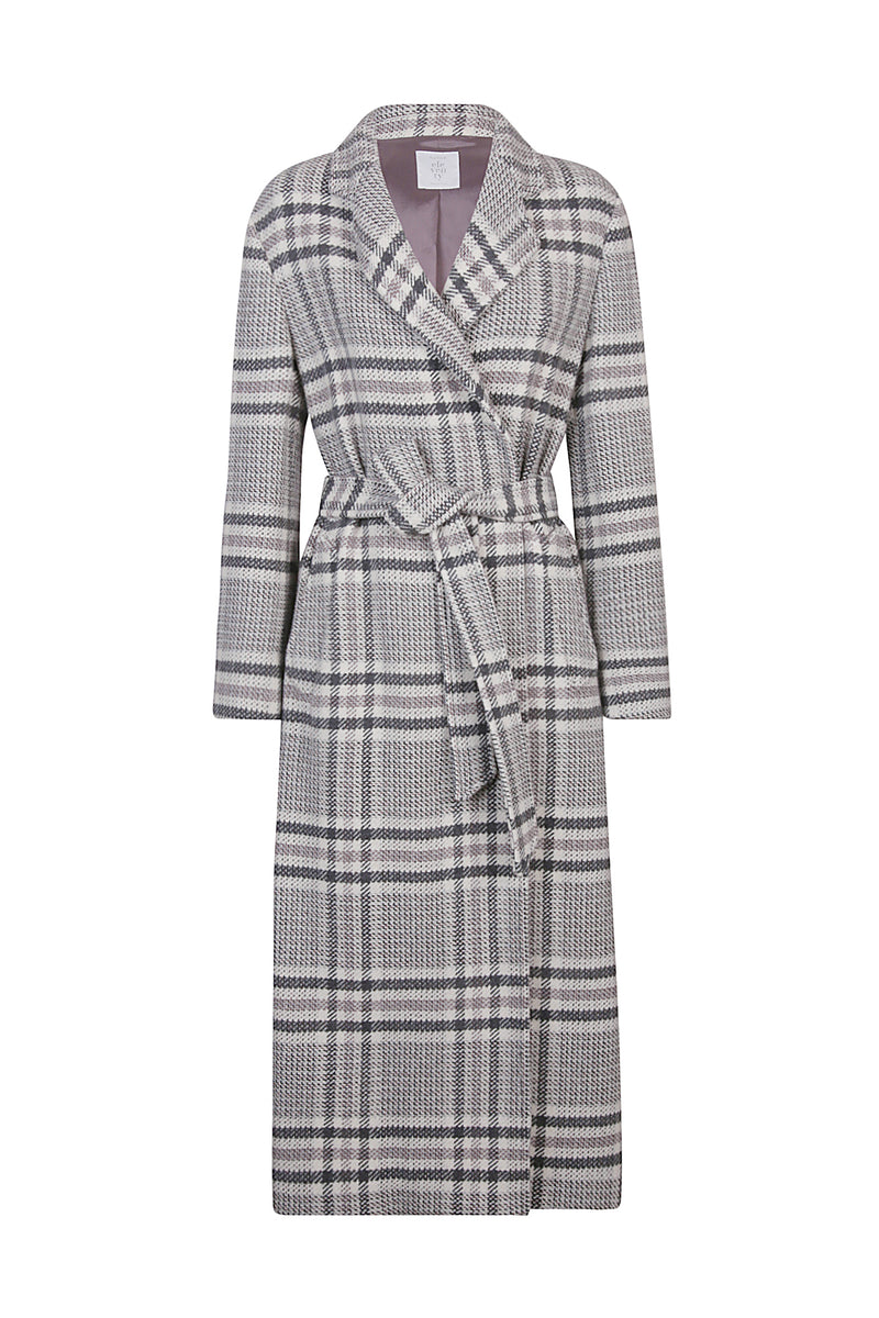 CAPPOTTO CON CINTURA CASHMERE CHECK