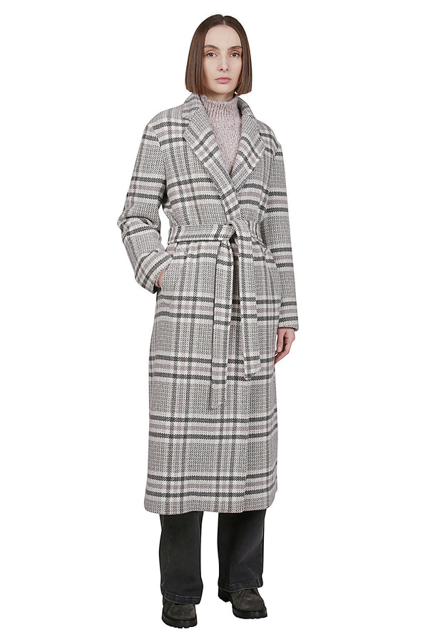 CAPPOTTO CON CINTURA CASHMERE CHECK