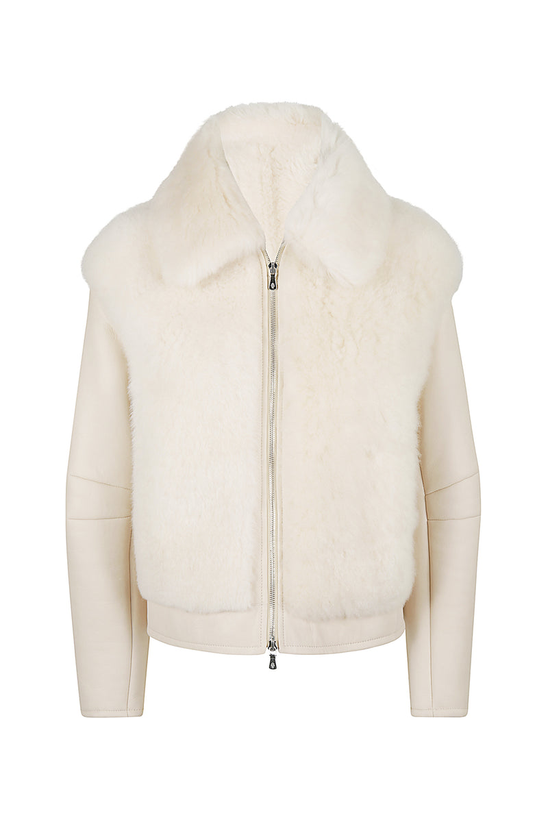 GIUBBINO IN SHEARLING MONTONE AGNELLO