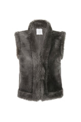 SHEARLING SHEARLING BIMATERIC MARINOS Velour Castoro and Lamb Velour Bordura