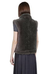 GILET SHEARLING CORTO BORDATO