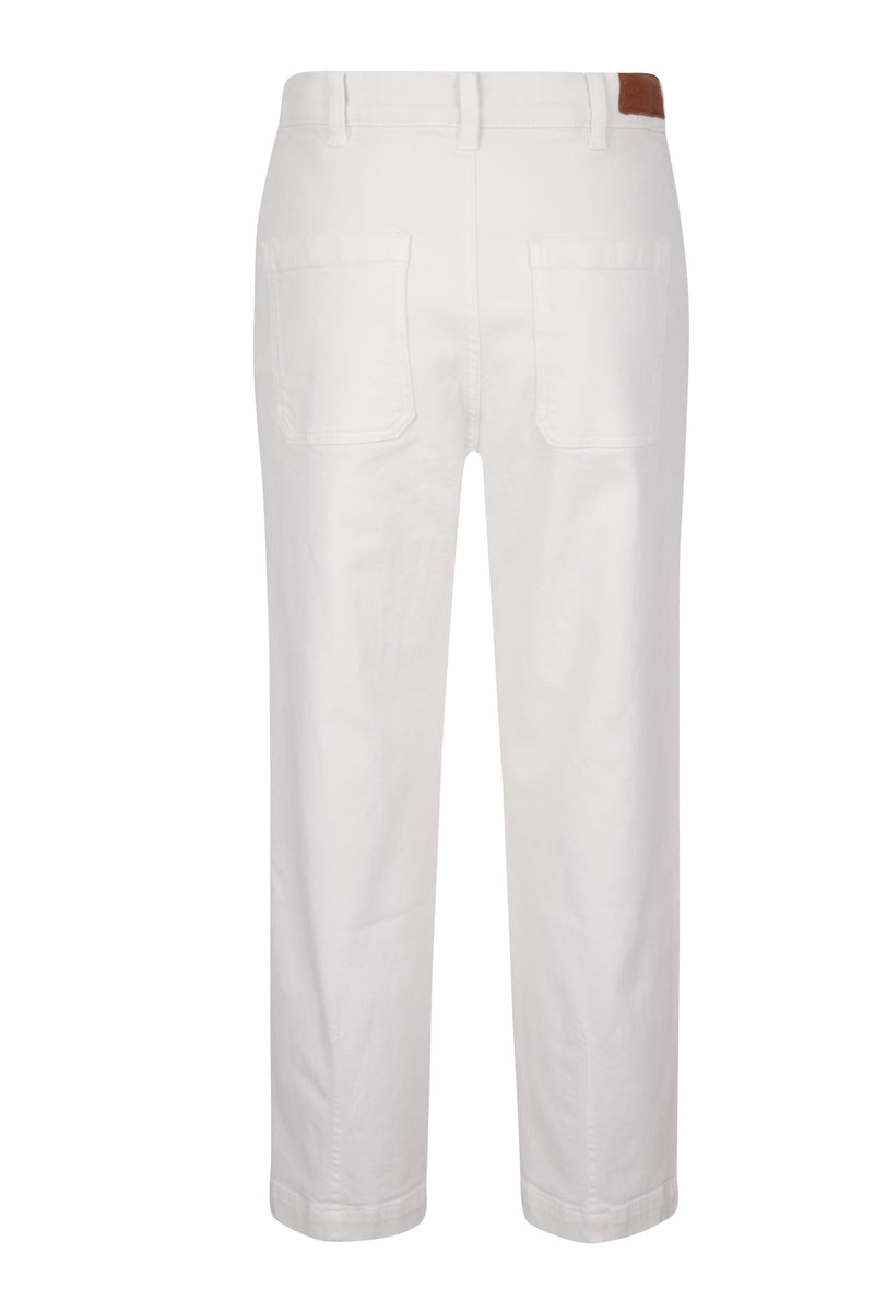 PANTALONE COTONE STRETCH E PELLE