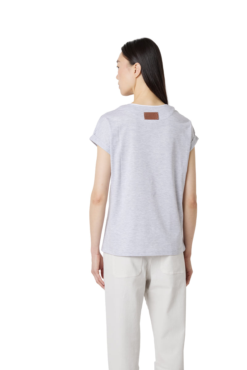 T-SHIRT GIROCOLLO COTONE