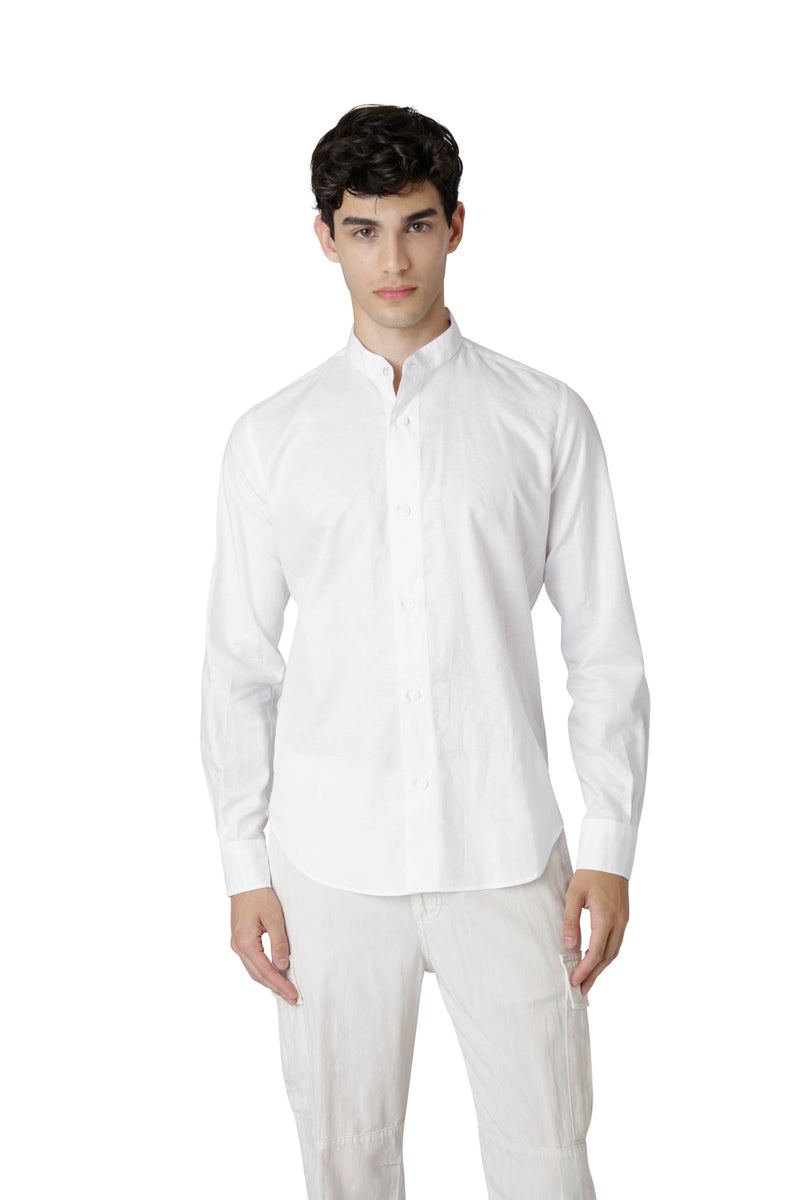 MANDARIN COLLAR SHIRT