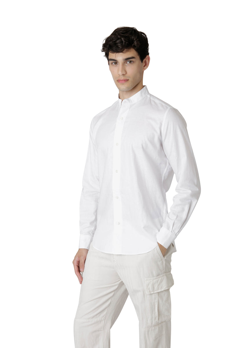 MANDARIN COLLAR SHIRT